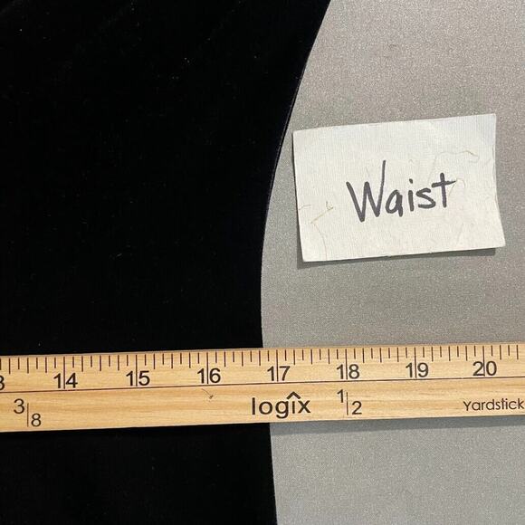 Vintage Black Velvet Maxi Dress Size 12 Holiday Gothic Romantic Witchy Evening - Picture 9 of 12